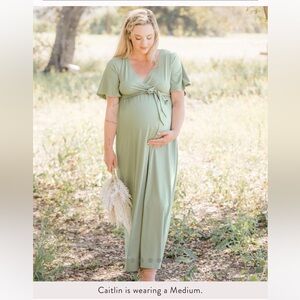 Kindred Bravely Wrap Maternity Maxi Dress